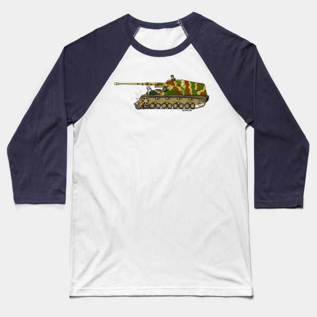 Panzerpicture Nashorn tank destroyer Baseball T-Shirt by Panzerpicture